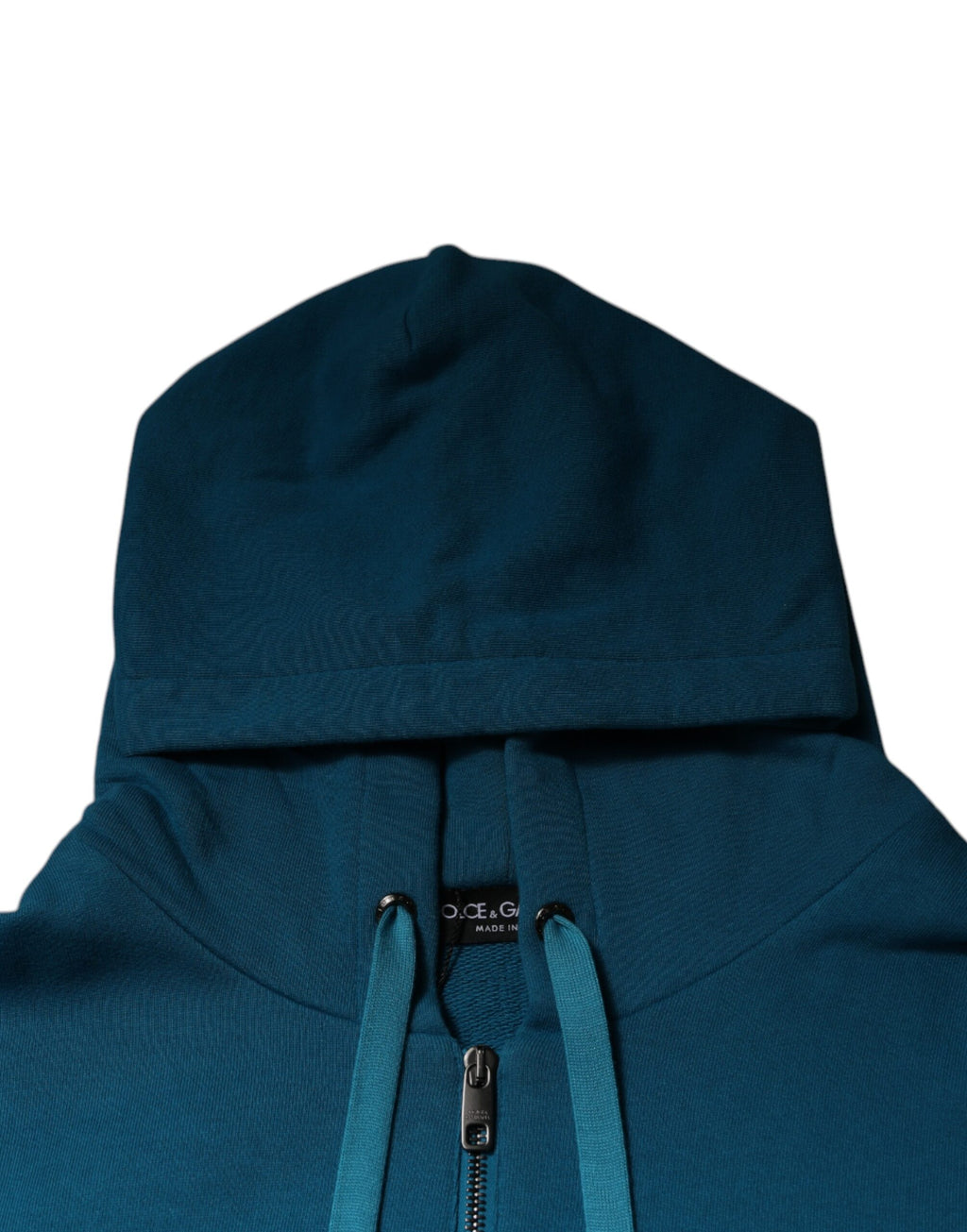 Blaues Logo-Sweatshirt aus Baumwolle mit Kapuze