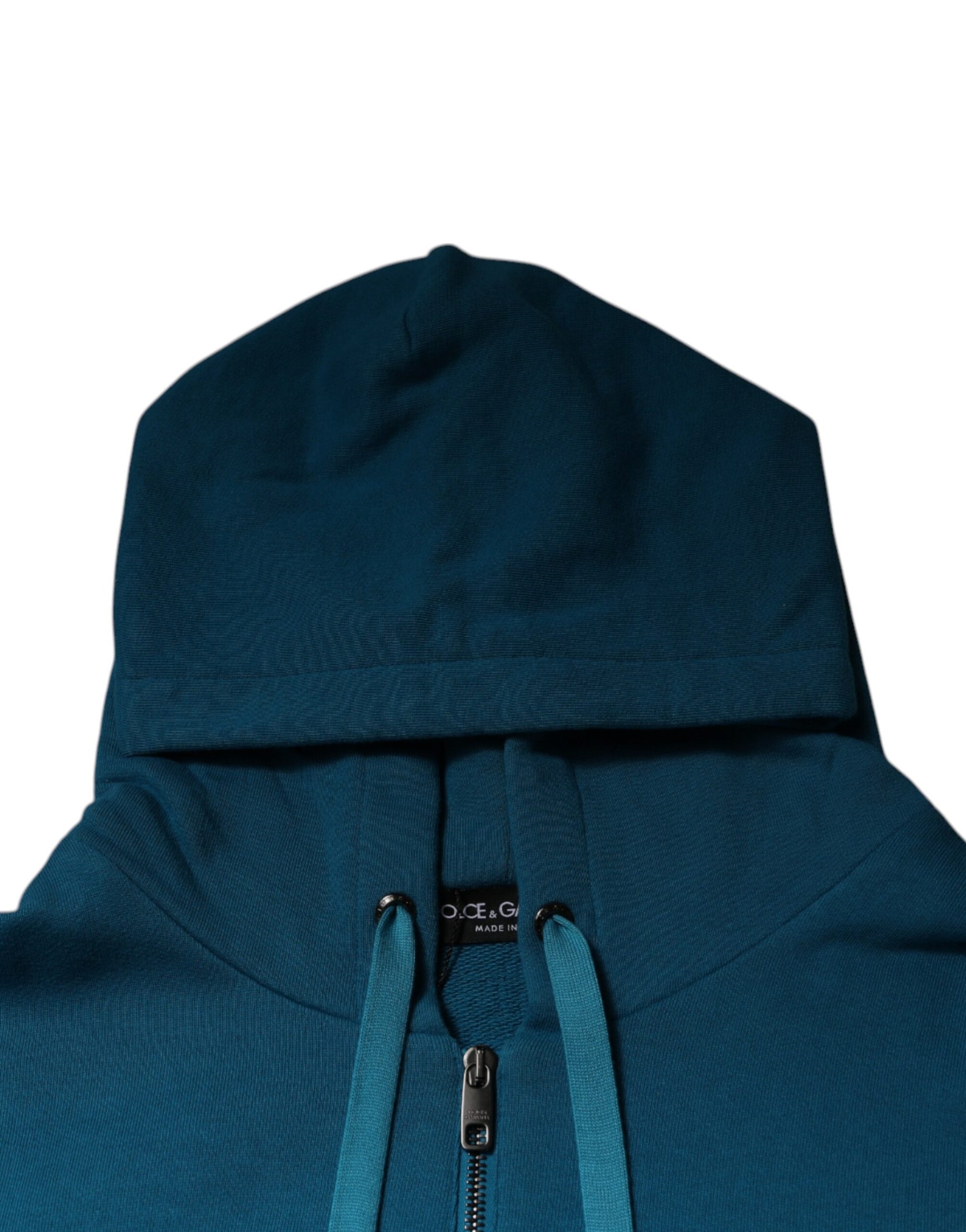Blaues Logo-Sweatshirt aus Baumwolle mit Kapuze