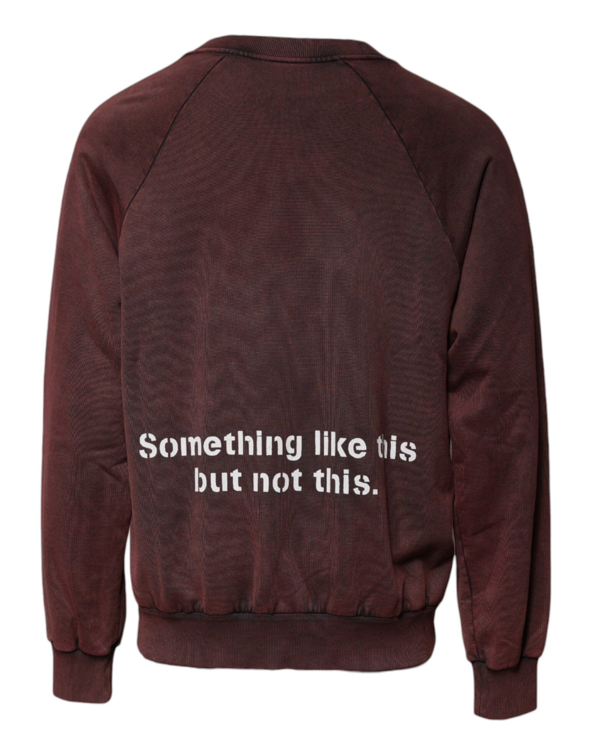 Brauner Pullover aus Baumwolle mit Rundhalsausschnitt und Logo