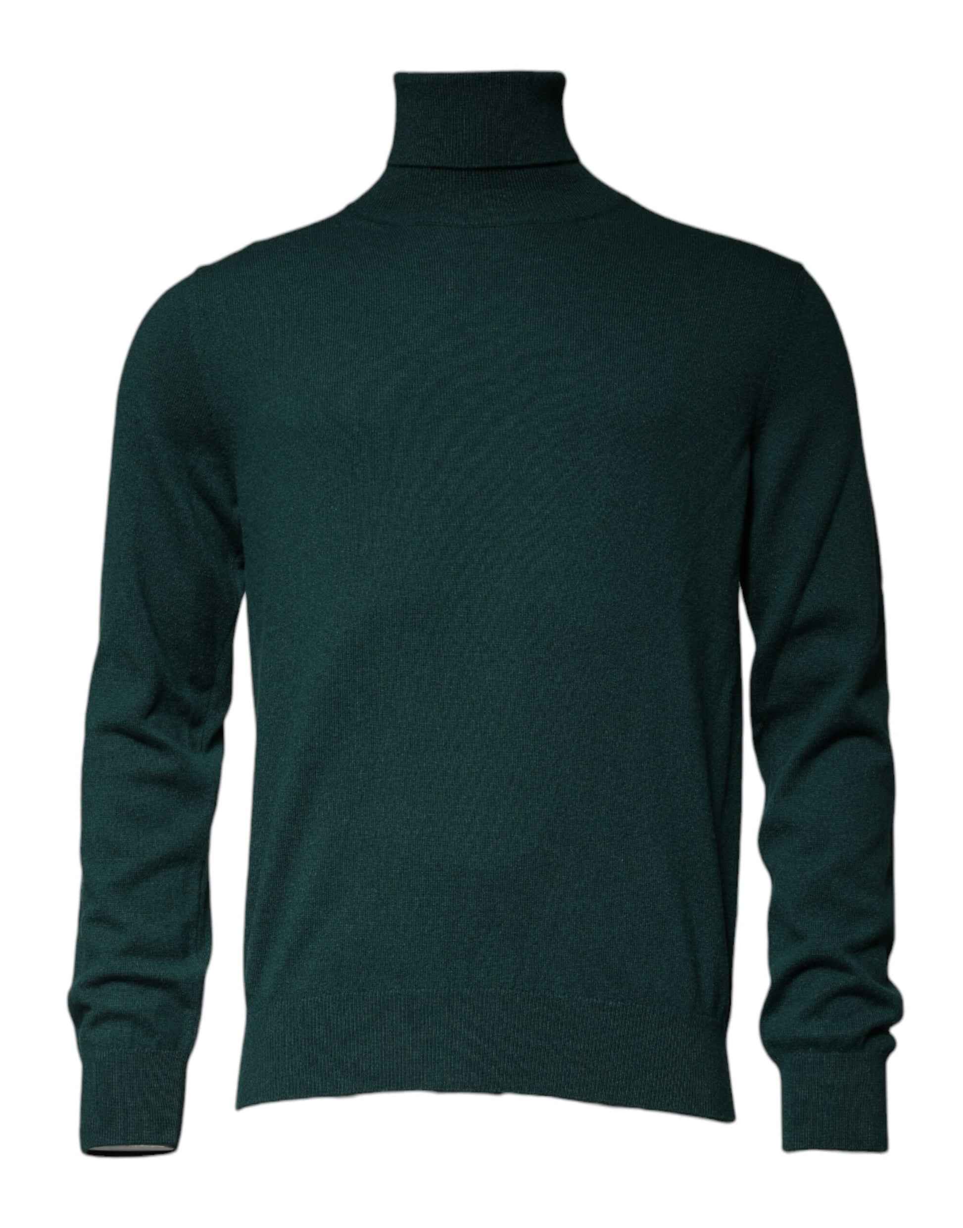 Grüner Kaschmir-Rollkragenpullover für Herren