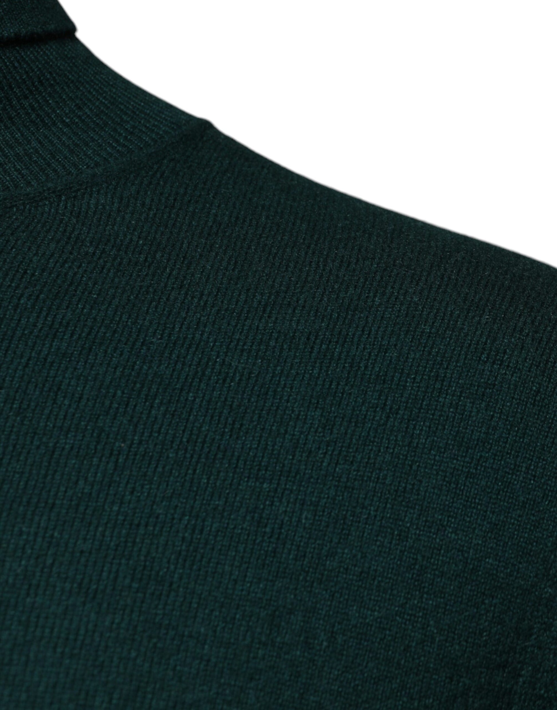 Grüner Kaschmir-Rollkragenpullover für Herren