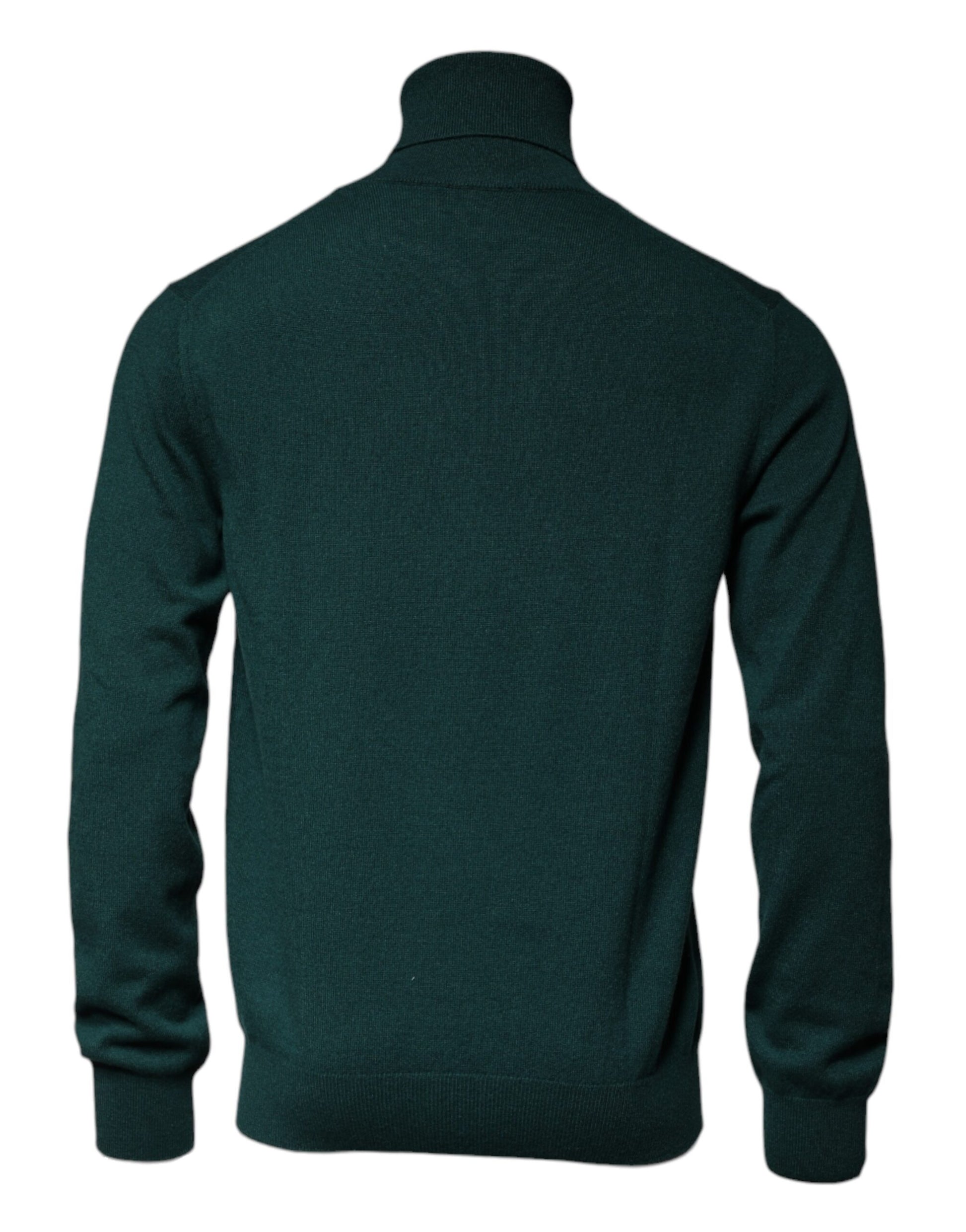 Grüner Kaschmir-Rollkragenpullover für Herren