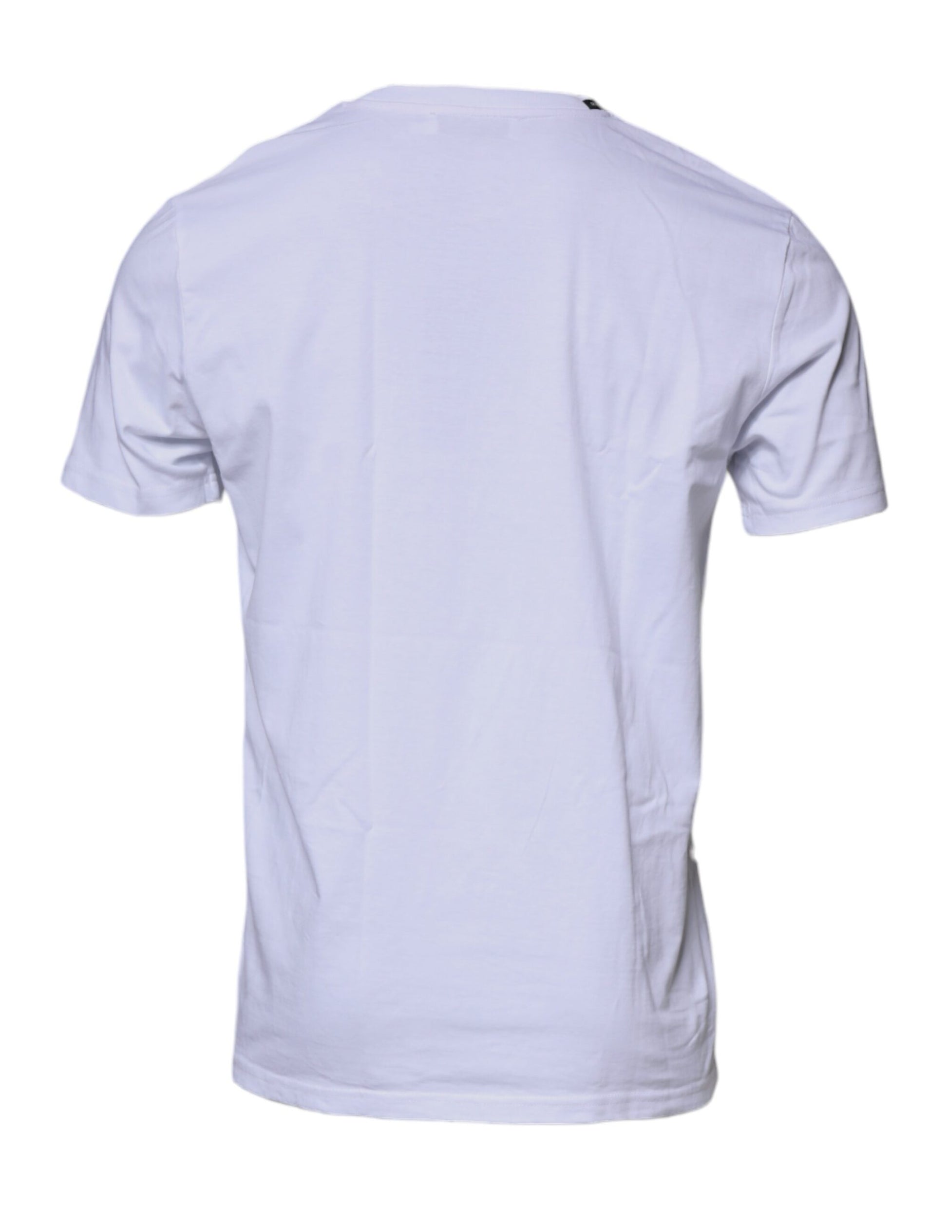 Dolce & Gabbana White Red Leopard Cotton Crew Neck T-shirt