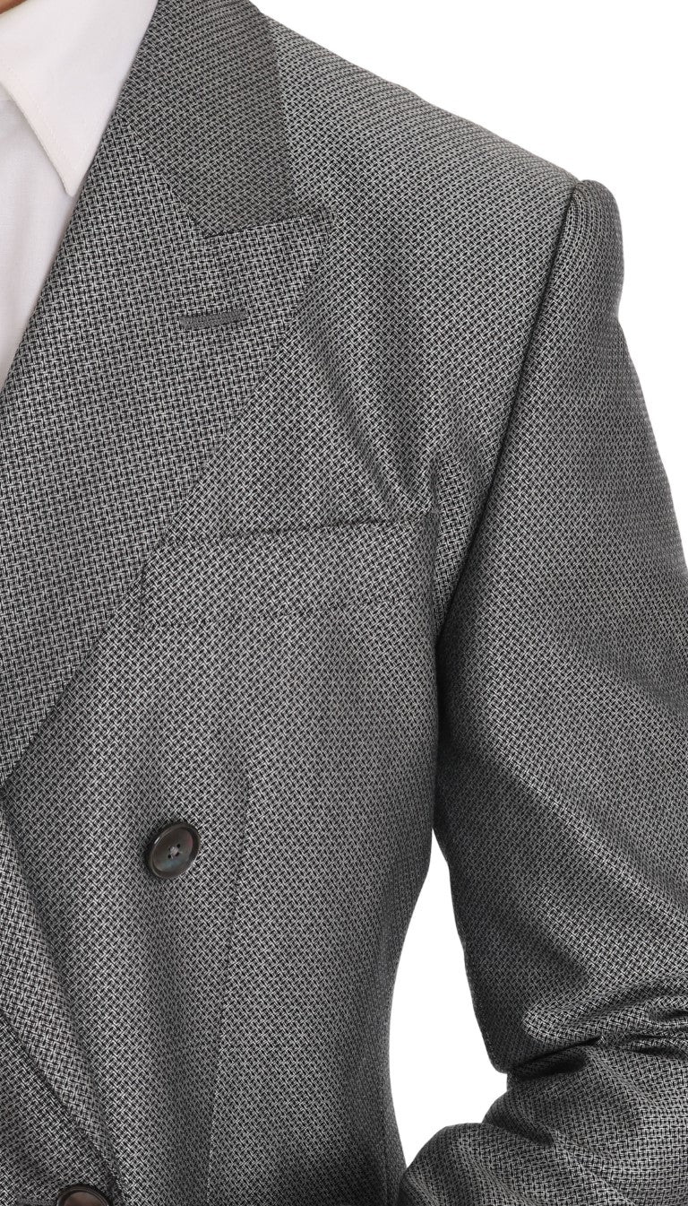 Schwarzer Stretch-Anzug mit Crystal Bee-Schmalschnitt
