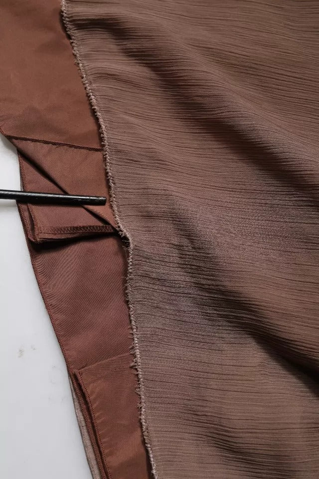 Braunes ärmelloses Maxikleid in A-Linie mit tiefem V-Ausschnitt