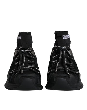 Schwarze Sorrento Socks Logo Sneakers Schuhe