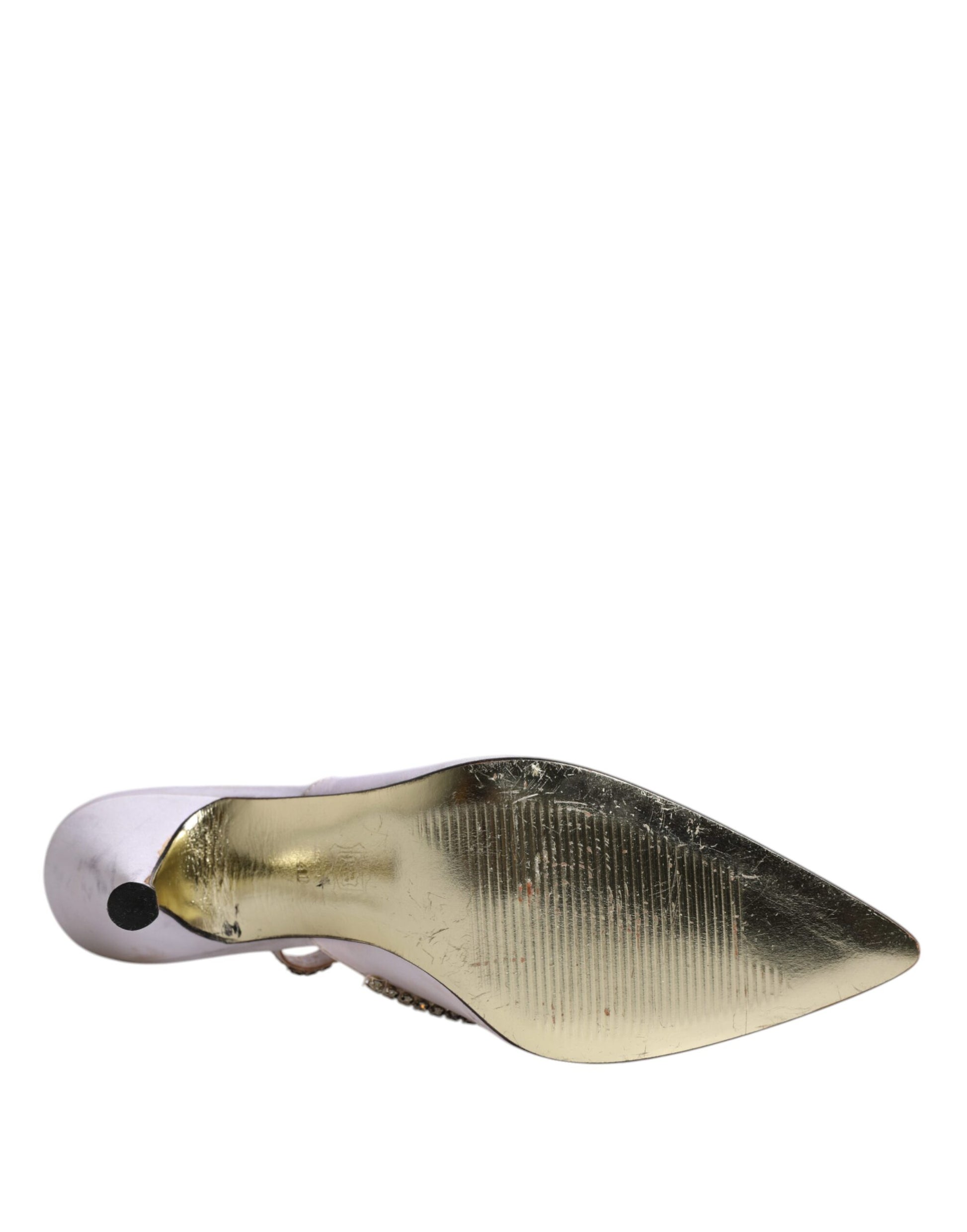 Weiße Strass Kristall Slingbacks Pumps Schuhe