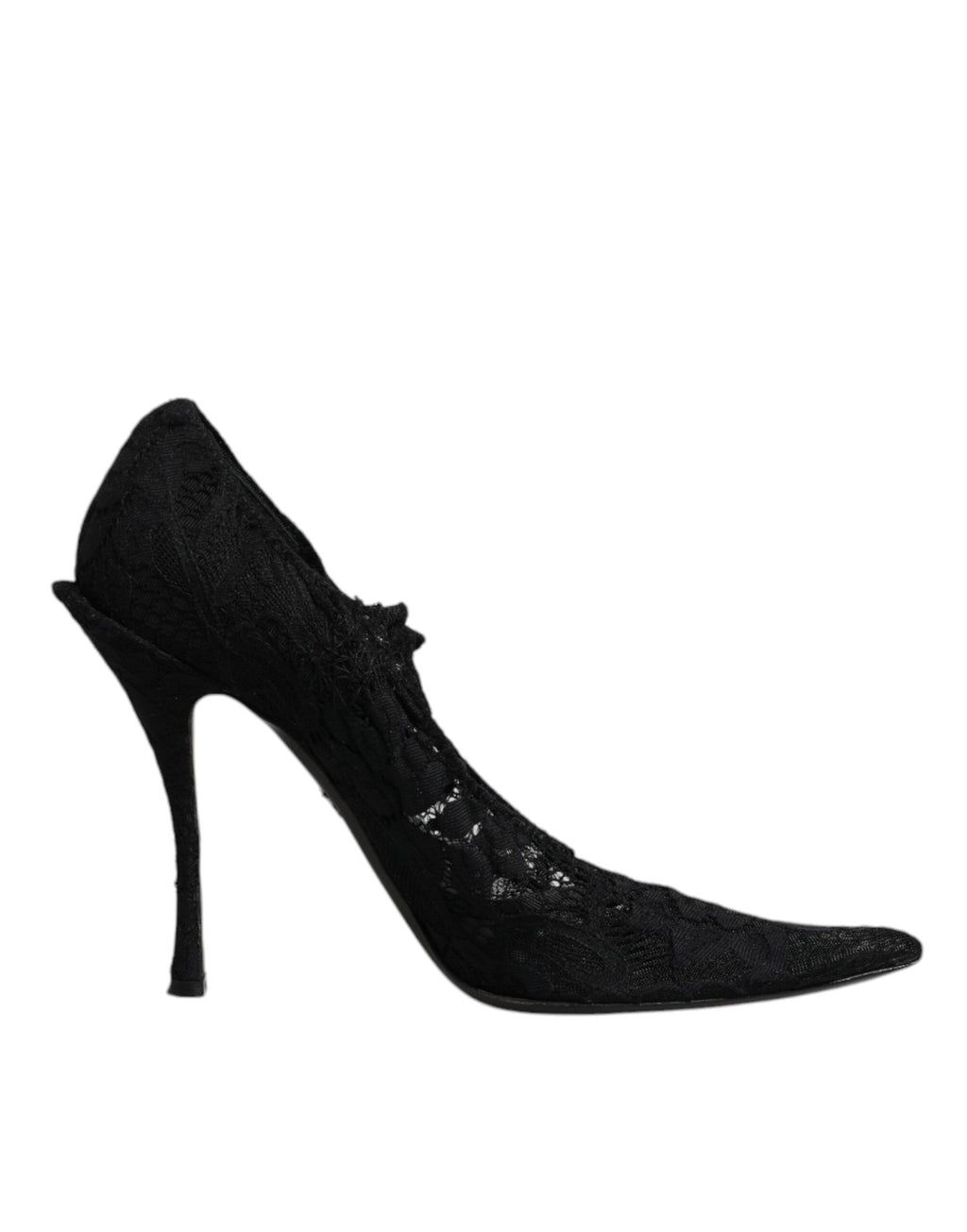 Schwarze Mary Jane Pumps mit Spitze und Kristallen