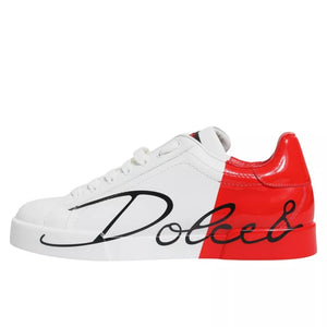 Weiß Rot Portofino Low Top Sneakers Schuhe