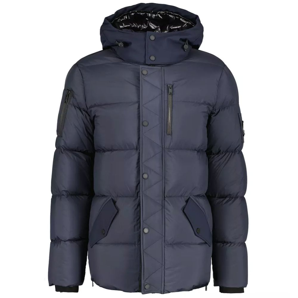 Blaue Nylonjacke