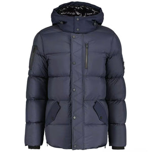 Blaue Nylonjacke