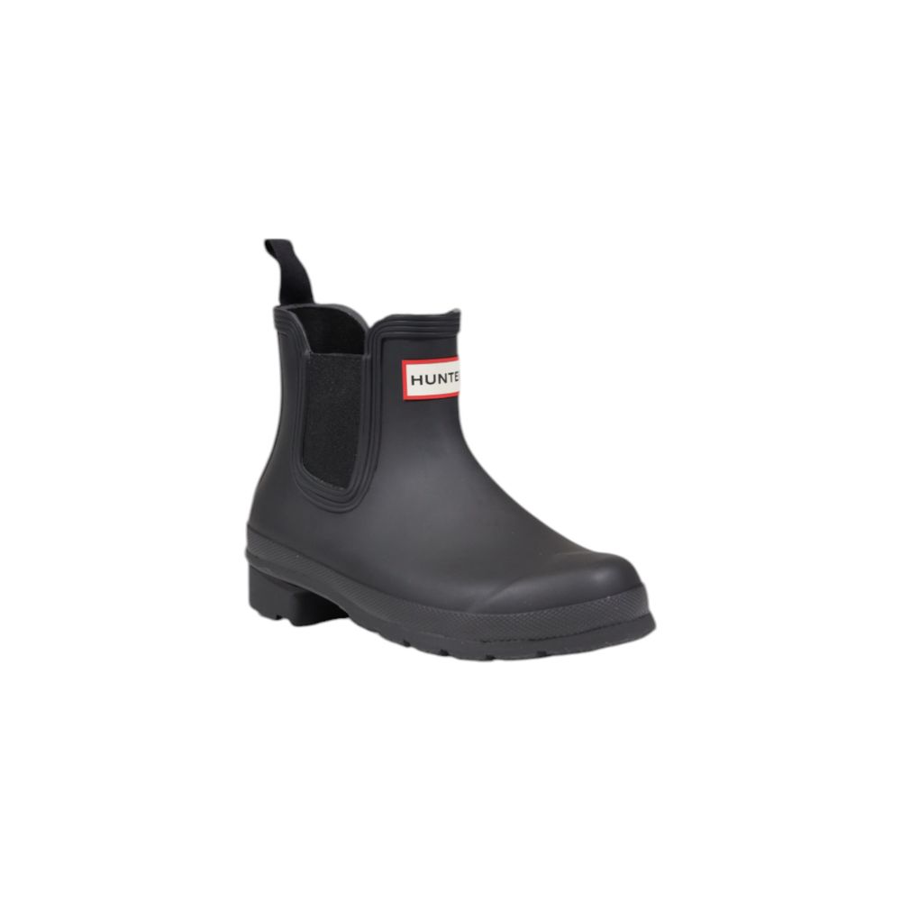 Schwarze Knöchelstiefel aus recyceltem Polyester