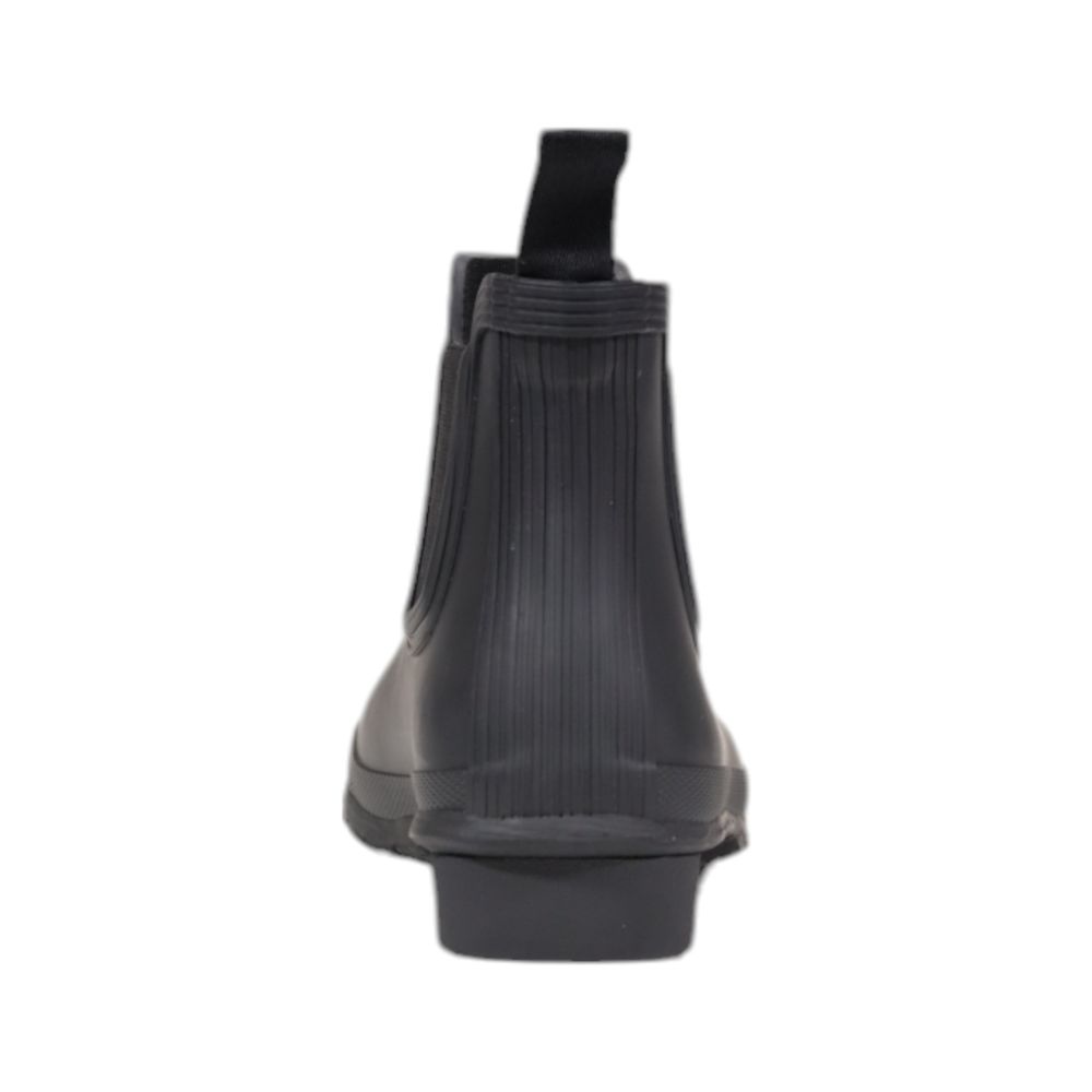 Schwarze Knöchelstiefel aus recyceltem Polyester