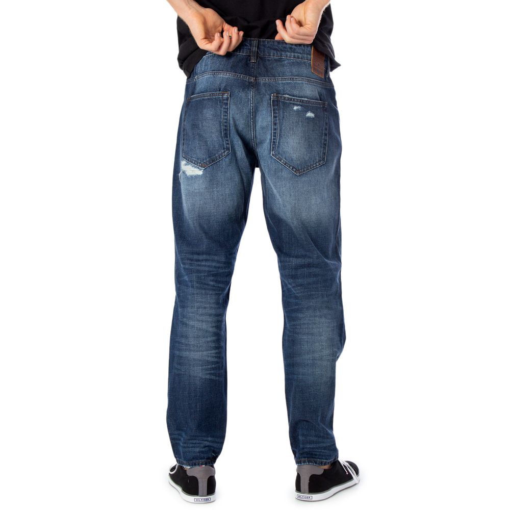 Blaue Slim Fit-Jeans aus Baumwolle