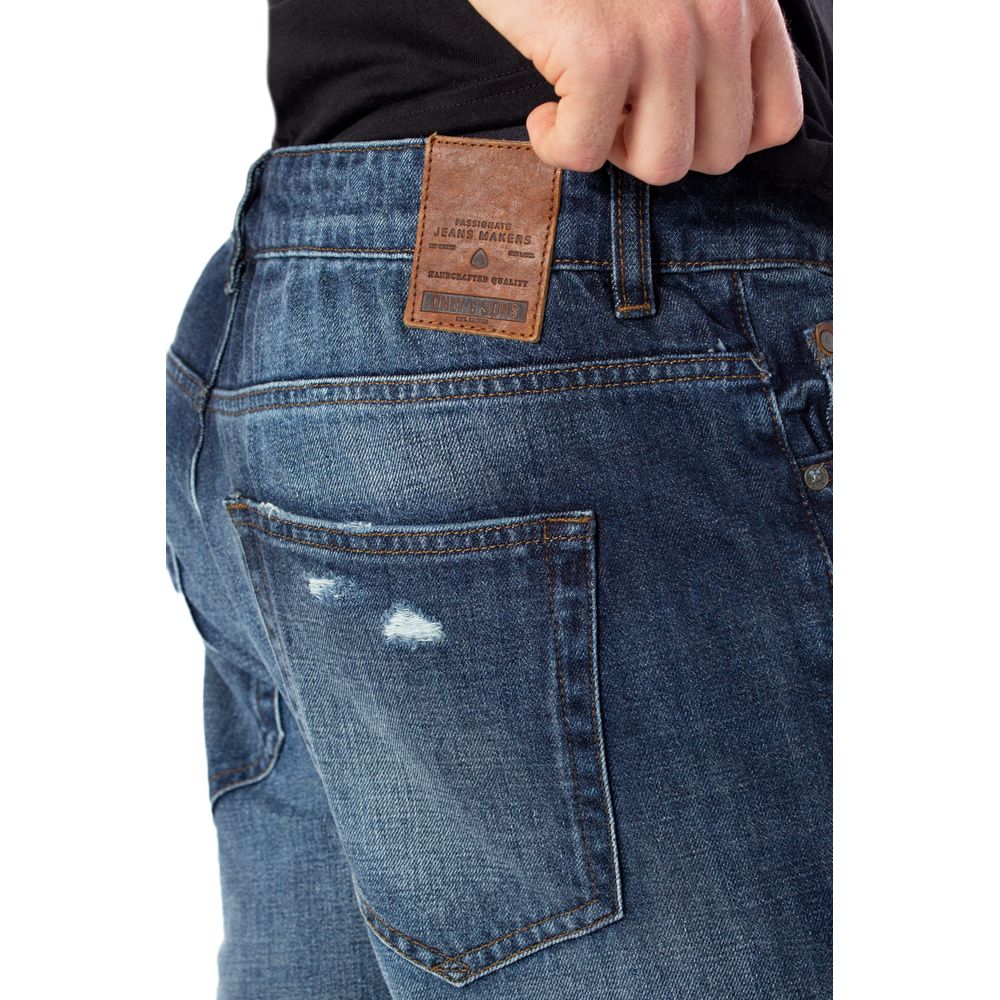 Blaue Slim Fit-Jeans aus Baumwolle