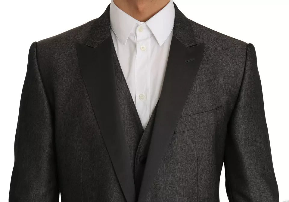 Grauer MARTINI 2-teiliger Weste-Mantel-Blazer