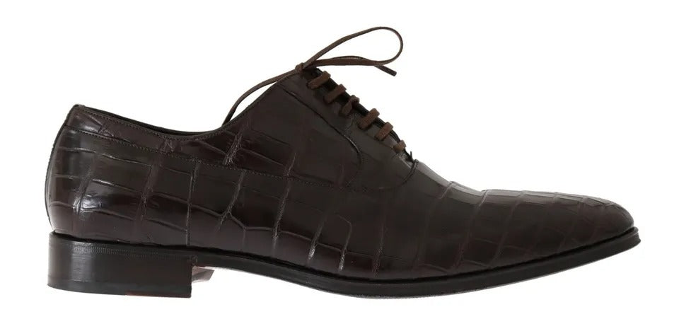 Braune, gemusterte Lederschuhe für formelle Anlässe