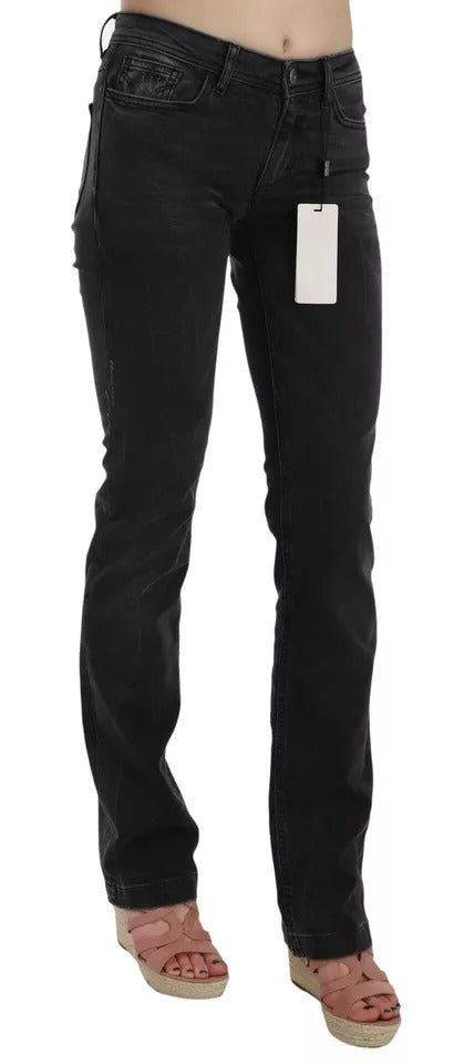 Schwarze Slim Fit-Jeans aus Baumwolle von D&amp;G