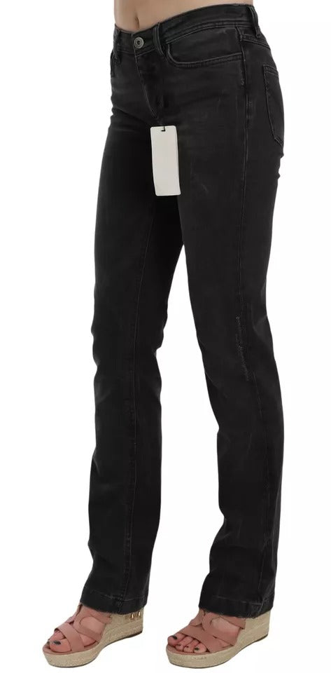 Schwarze Slim Fit-Jeans aus Baumwolle von D&amp;G