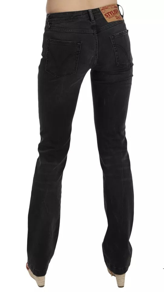 Schwarze Slim Fit-Jeans aus Baumwolle von D&amp;G