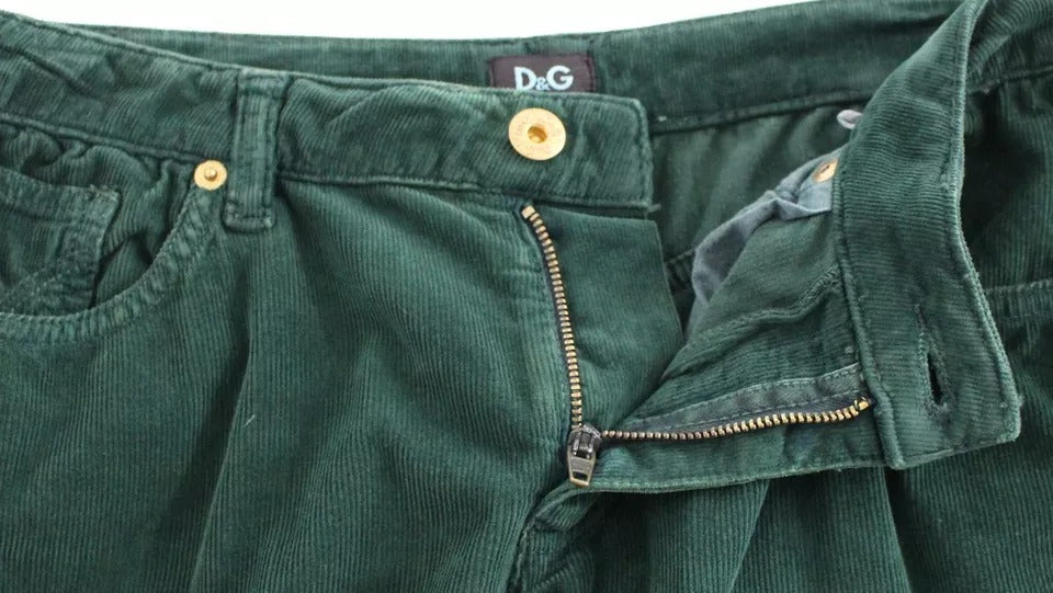 Grüne Baumwollcordhose SLIMMY Fit D&amp;G