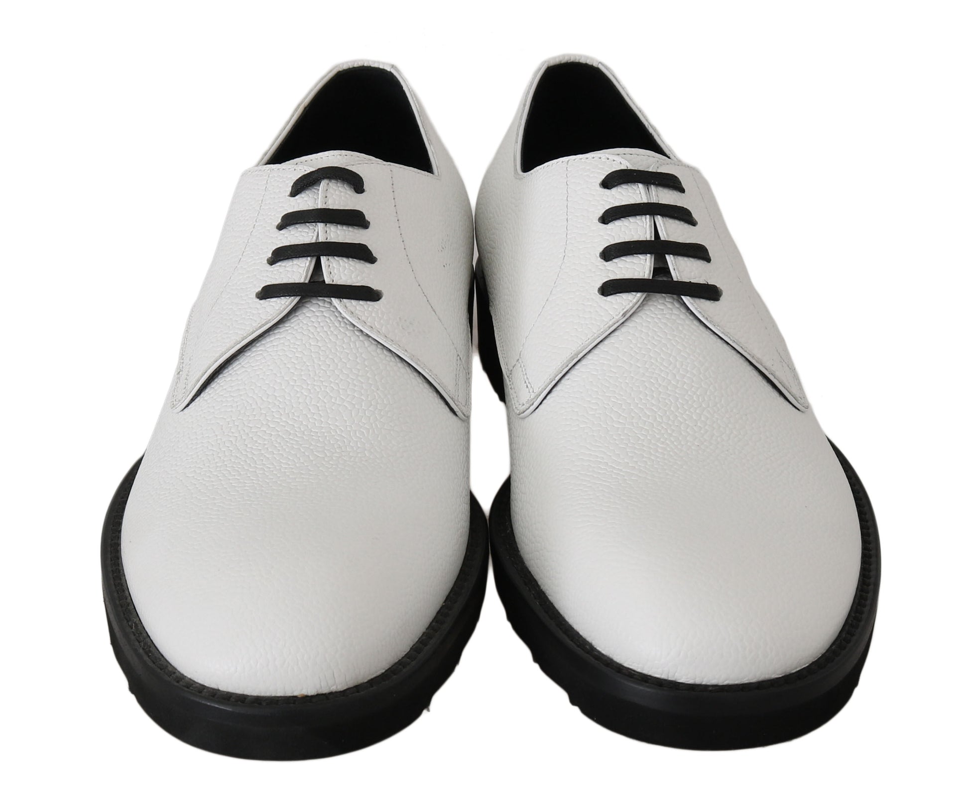 Weiße Derby-Schuhe aus Leder für formelle Anlässe
