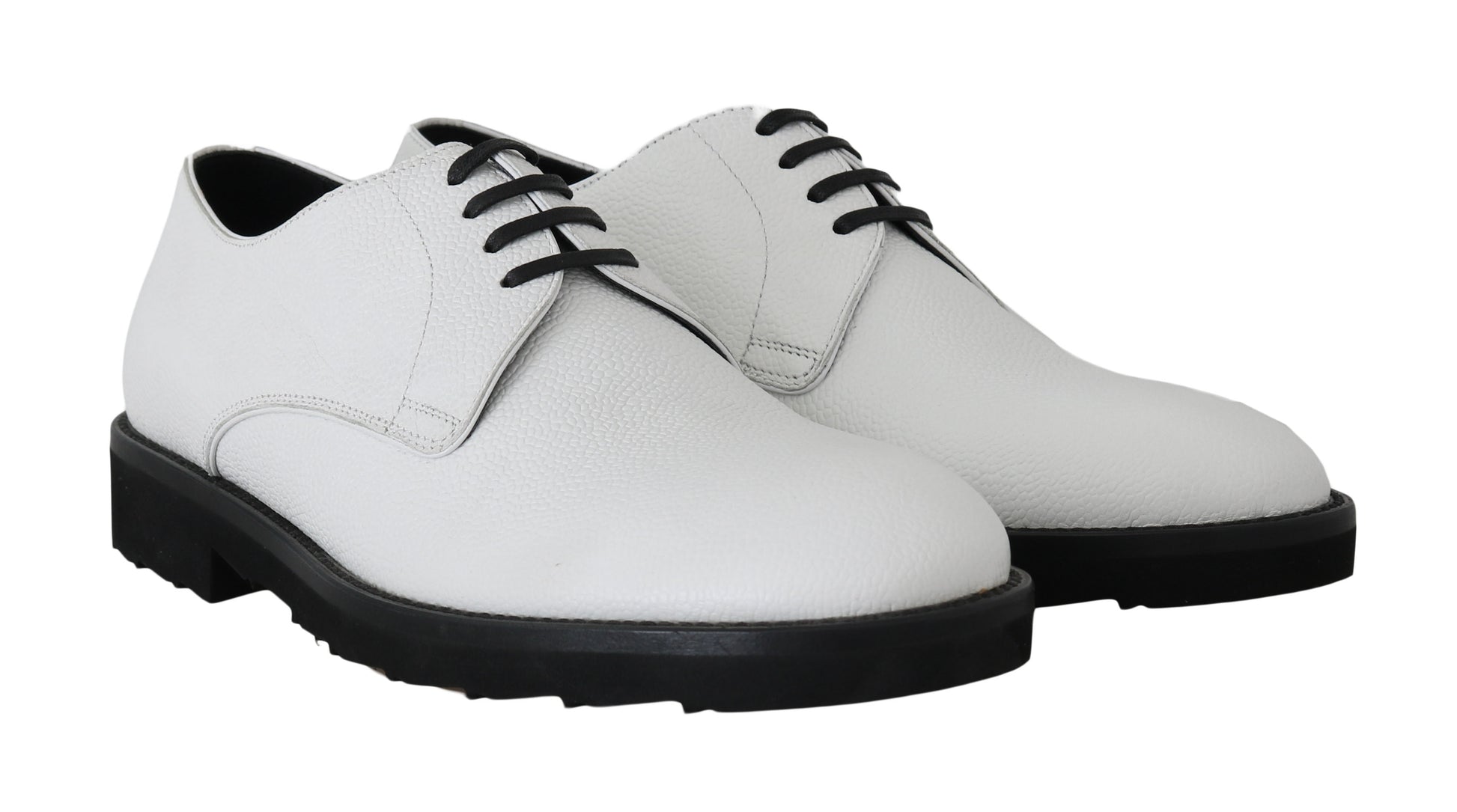 Weiße Derby-Schuhe aus Leder für formelle Anlässe