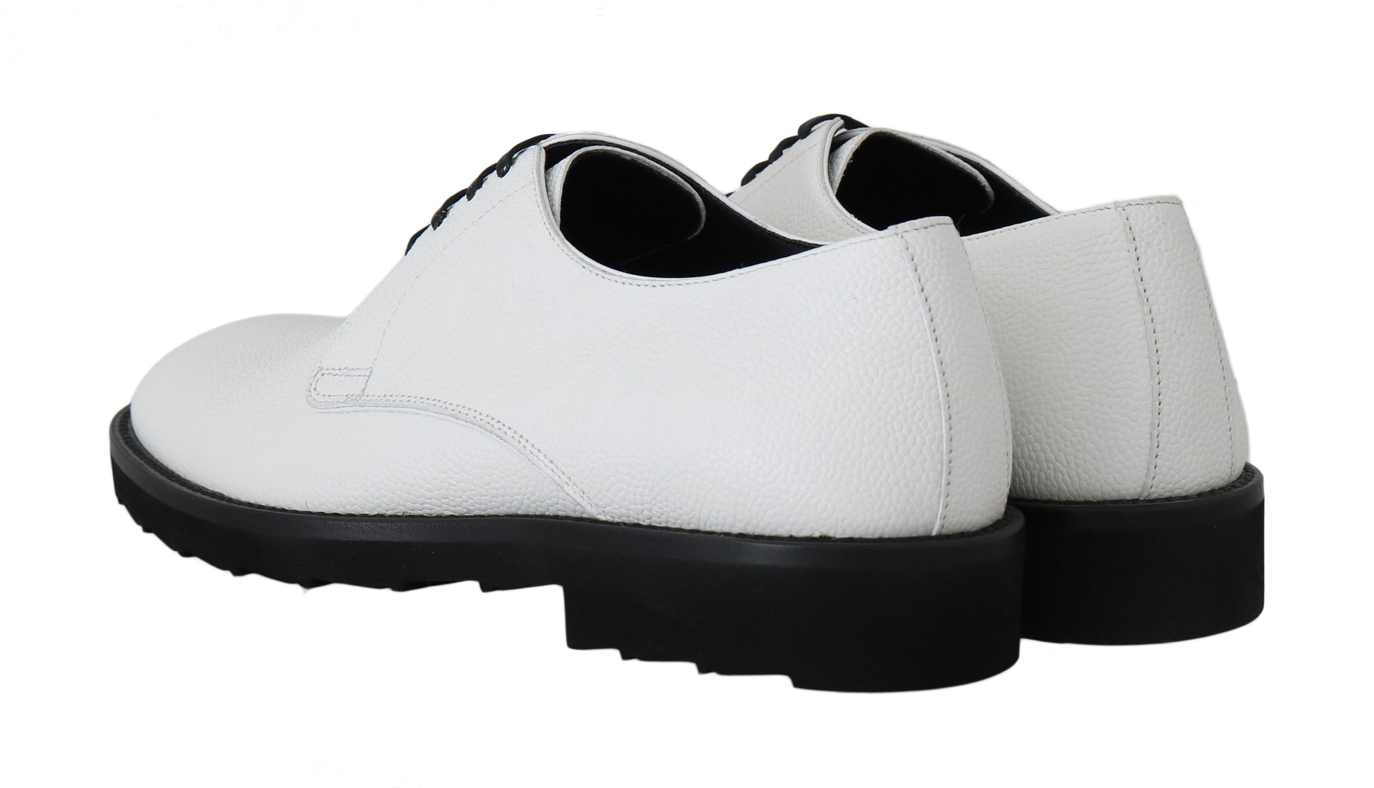Weiße Derby-Schuhe aus Leder für formelle Anlässe