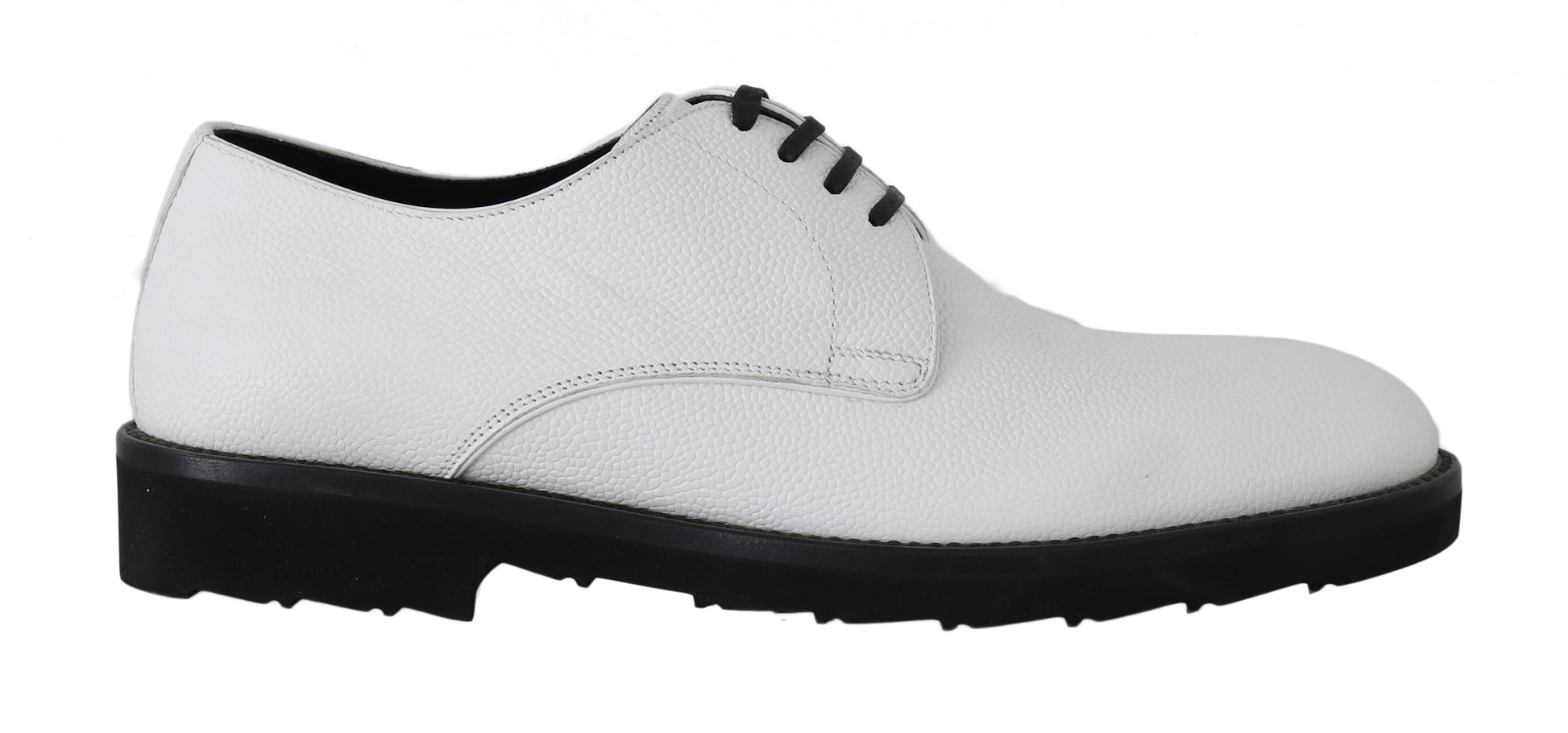 Weiße Derby-Schuhe aus Leder für formelle Anlässe