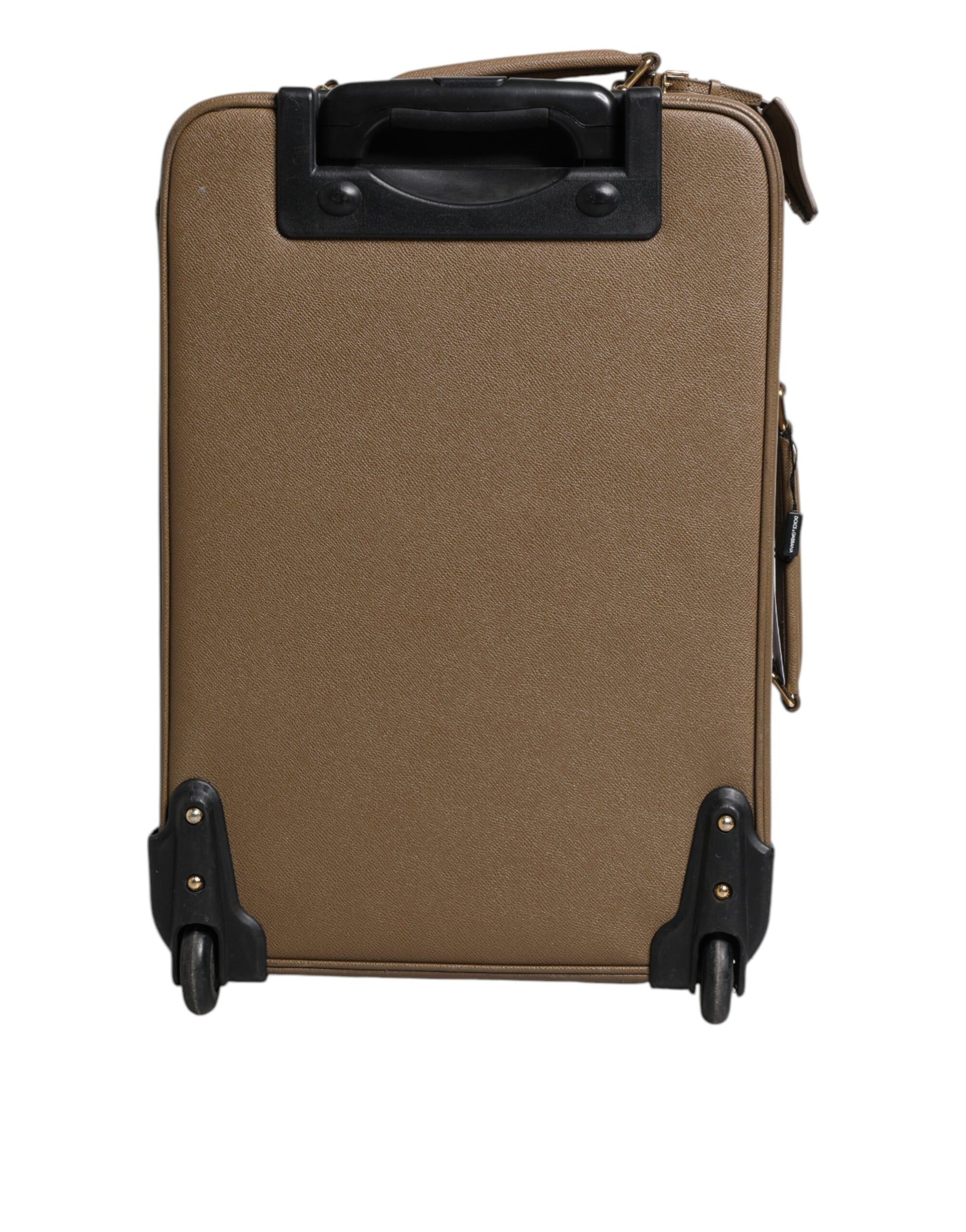 Fuchsia Khaki Leder Trolley Reisetasche mit Rädern