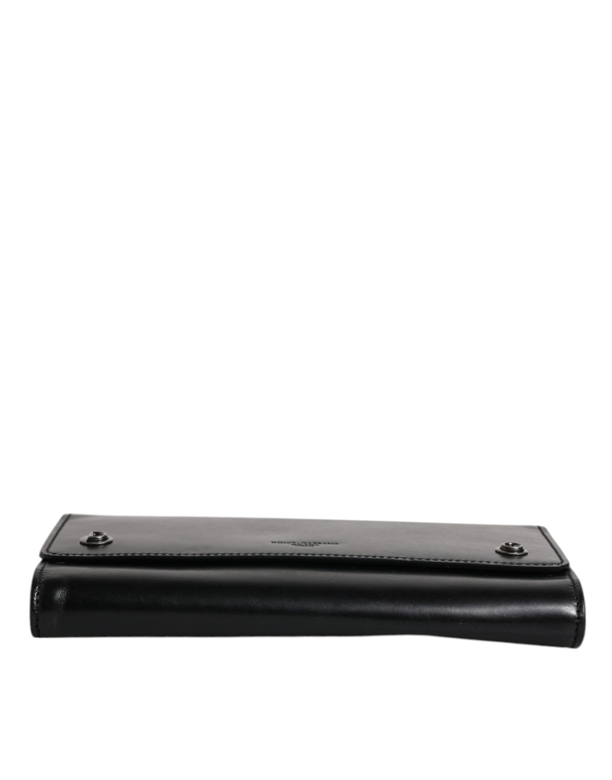 Schwarze Umhängetasche aus Leder mit Logoprägung