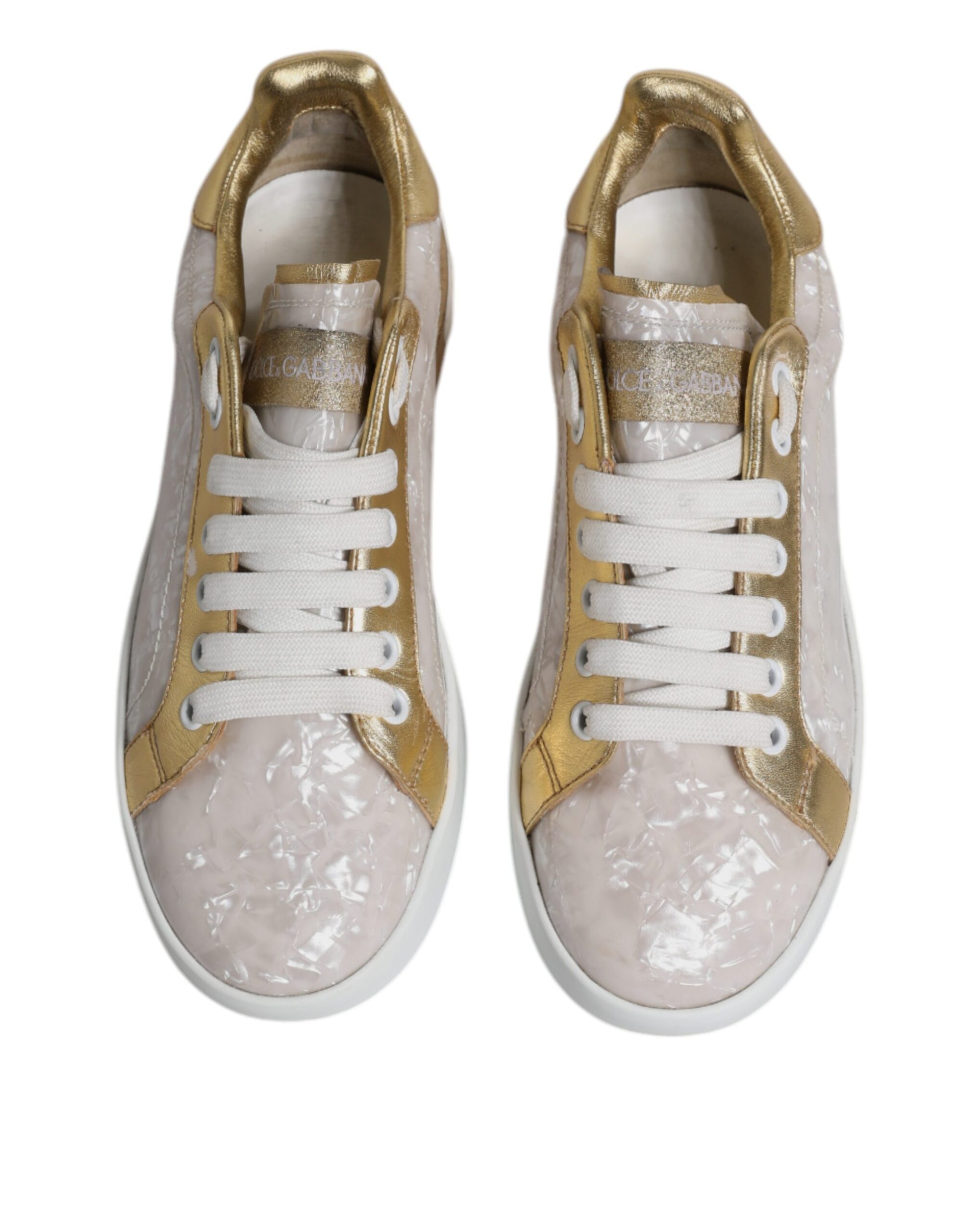 Weiße Portofino Perlmutt Sneakers Freizeitschuhe