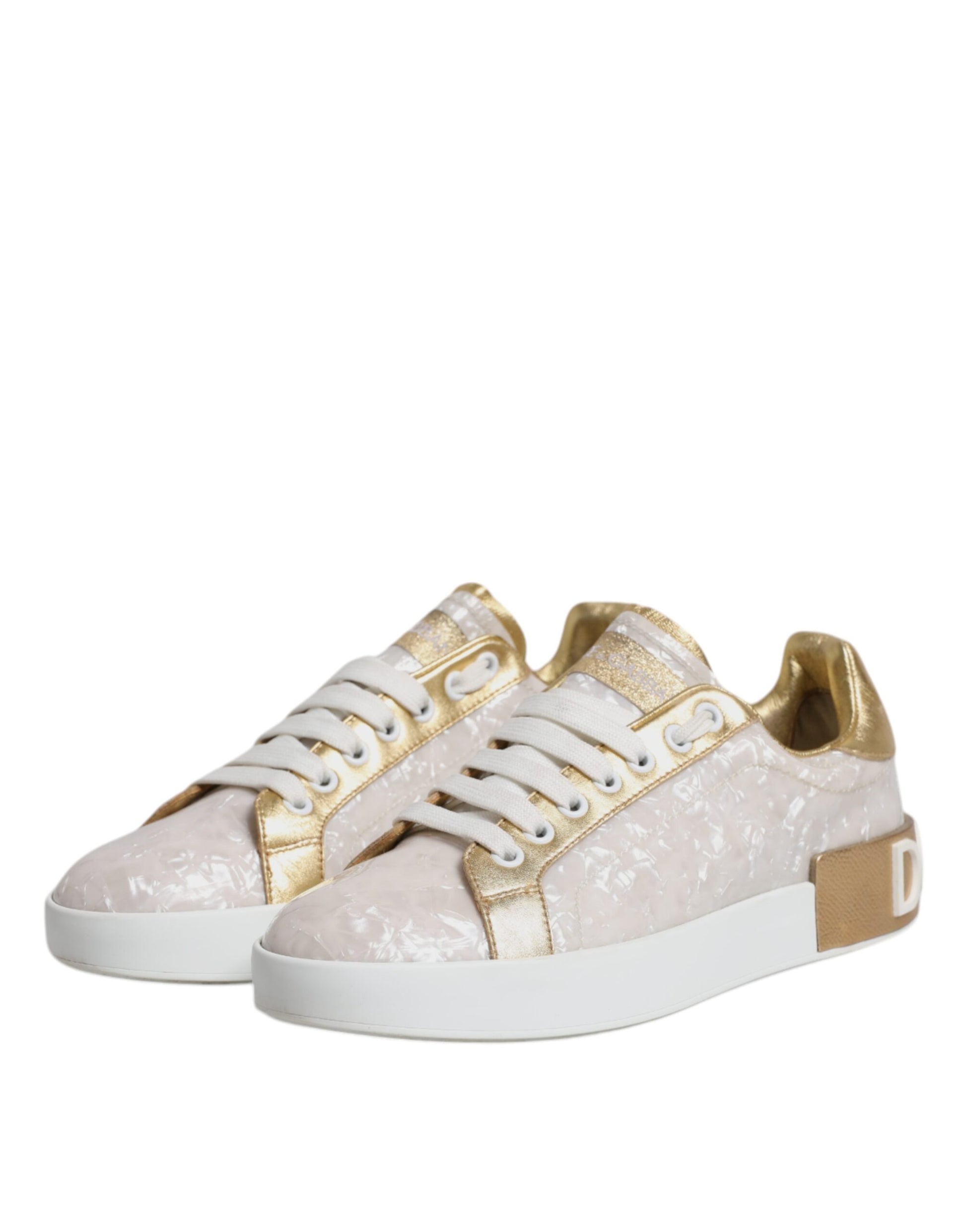 Weiße Portofino Perlmutt Sneakers Freizeitschuhe