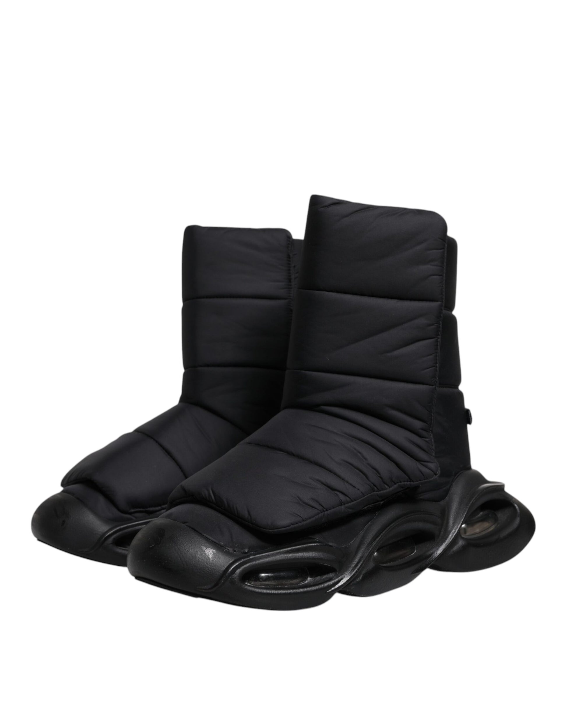 Schwarze Slip-On-Sneakers mit Wellensteppung