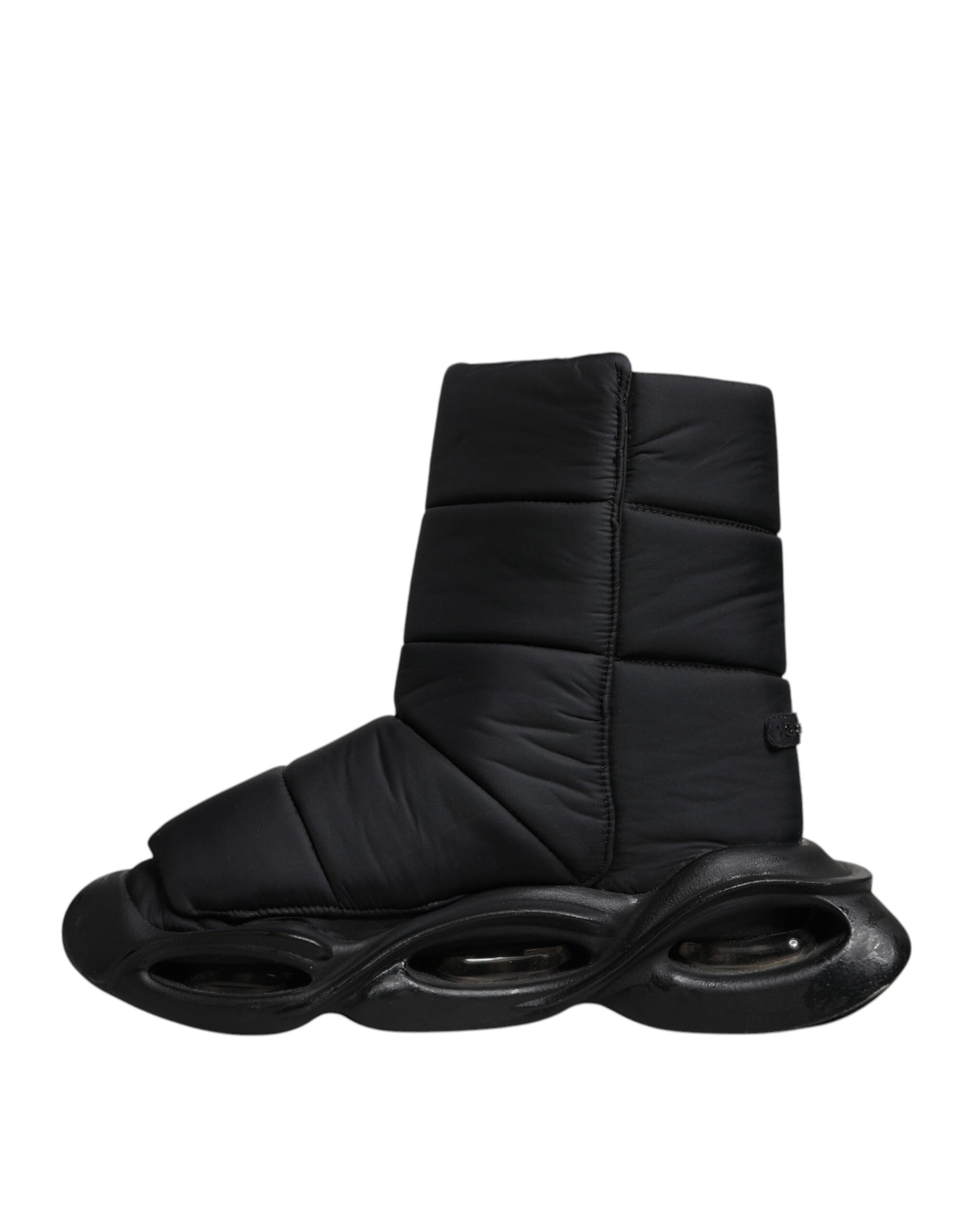 Schwarze Slip-On-Sneakers mit Wellensteppung