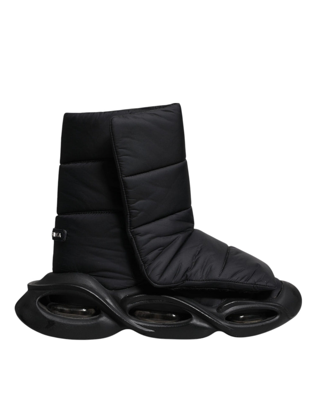 Schwarze Slip-On-Sneakers mit Wellensteppung