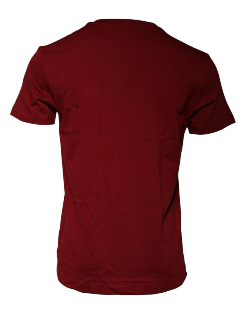 Kastanienbraunes T-Shirt mit Rundhalsausschnitt und kurzen Ärmeln