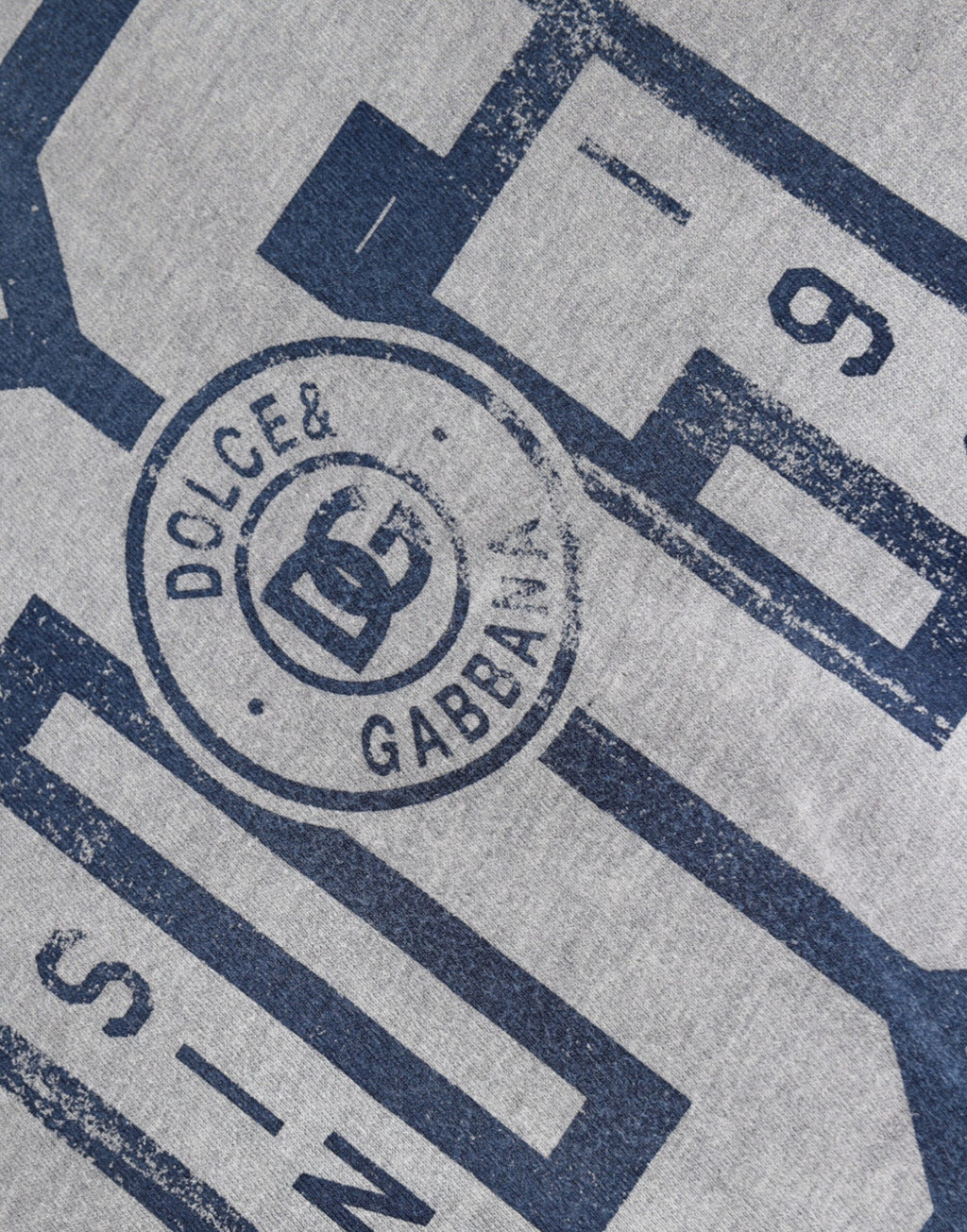 Graues T-Shirt aus Baumwolle mit Rundhalsausschnitt und Logo-Print