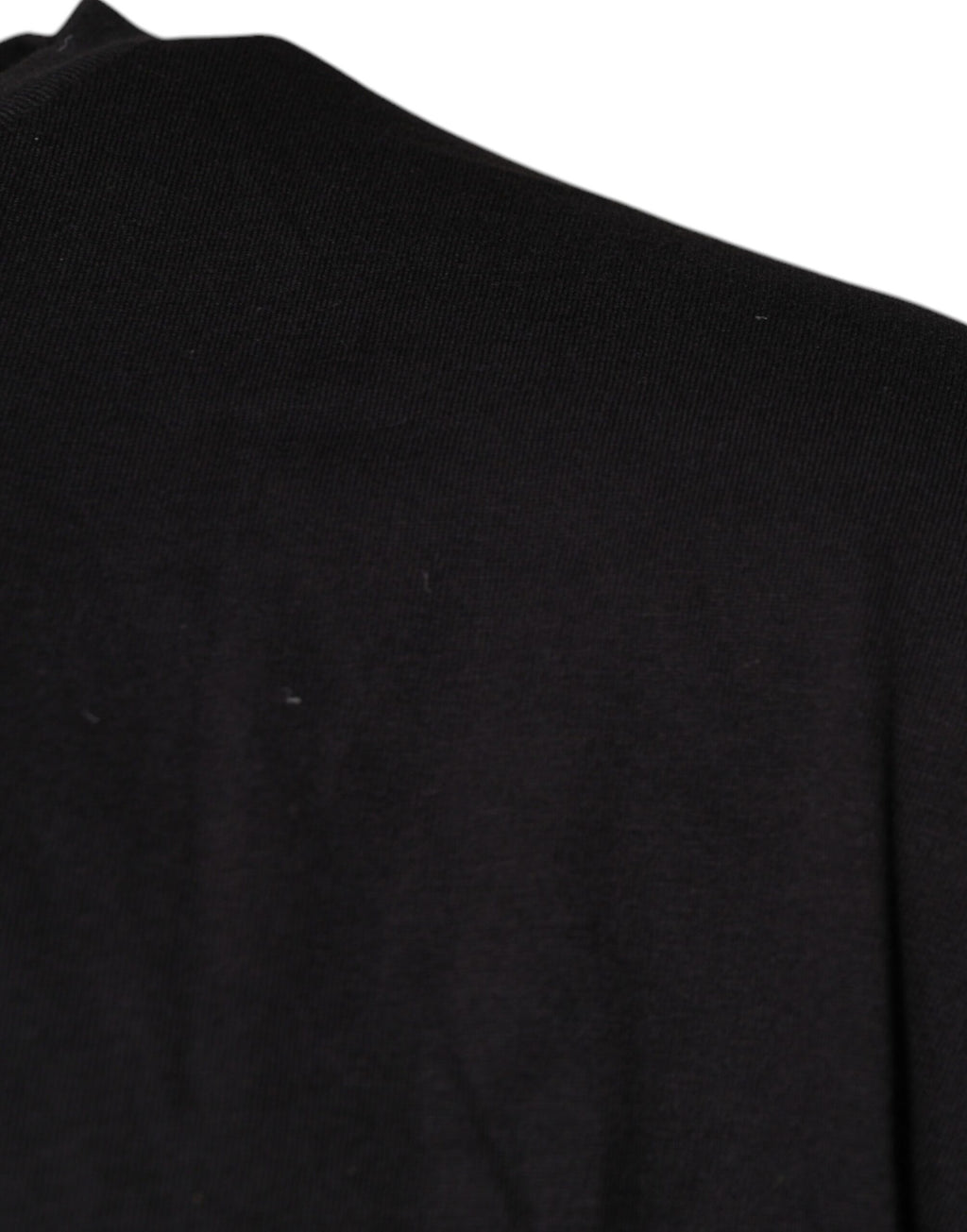 Schwarzes Baumwoll-T-Shirt mit Rundhalsausschnitt und Logo-Print