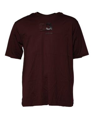 Braunes T-Shirt aus Baumwolle mit Rundhalsausschnitt und Logo-Print