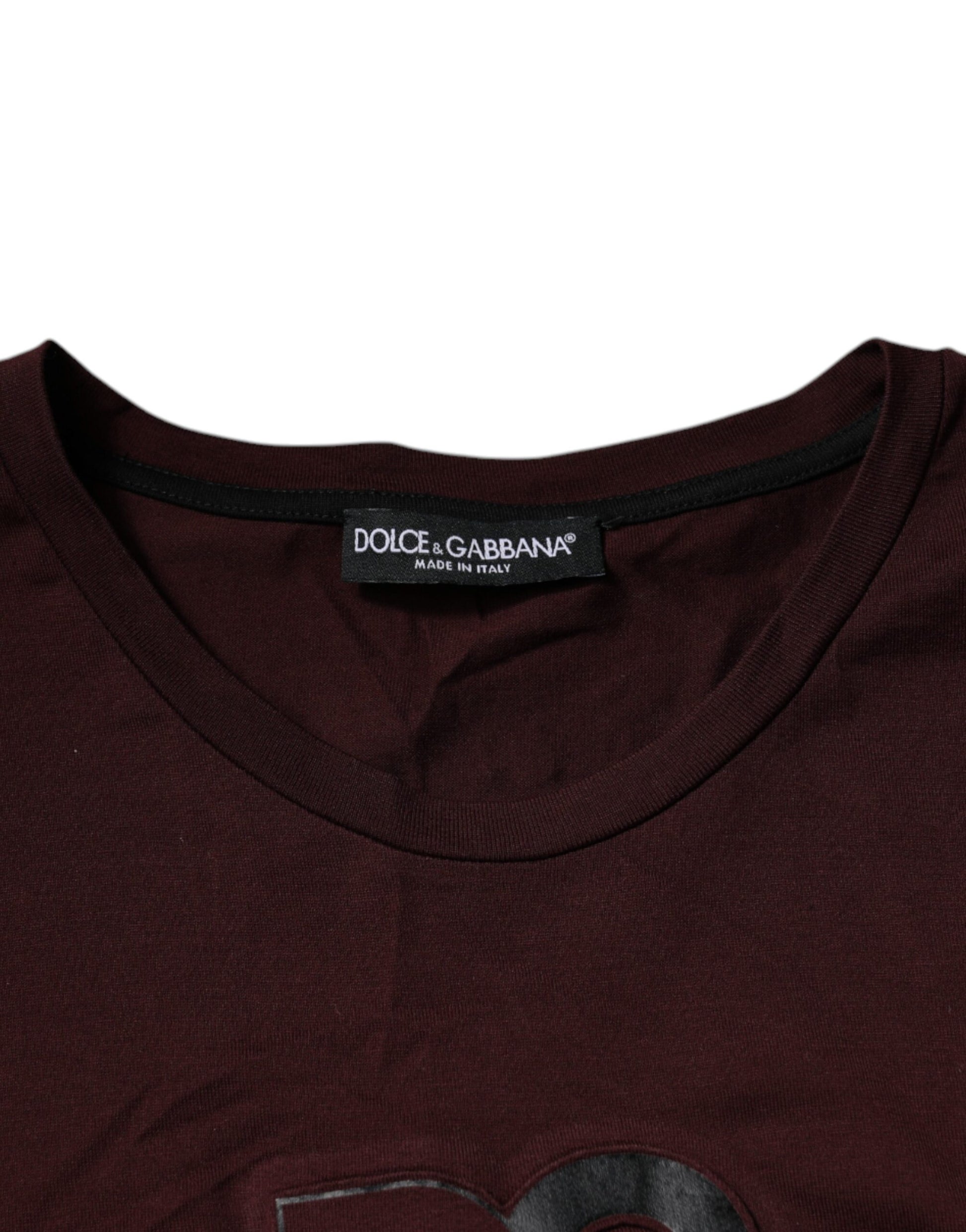 Braunes T-Shirt aus Baumwolle mit Rundhalsausschnitt und Logo-Print