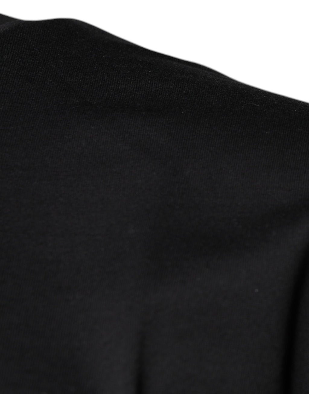 Schwarzes Baumwoll-T-Shirt mit Rundhalsausschnitt und DG-Logo-Print