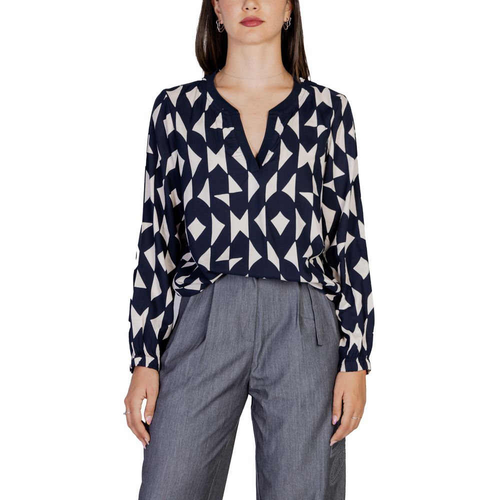 Blaue Viskosebluse