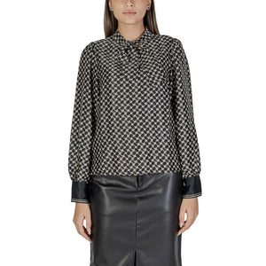 Schwarzes Hemd aus recyceltem Polyester