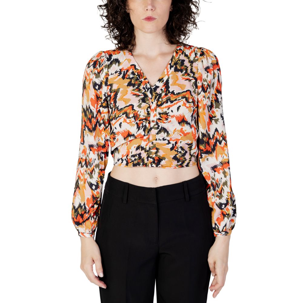 Orange Polyesterbluse