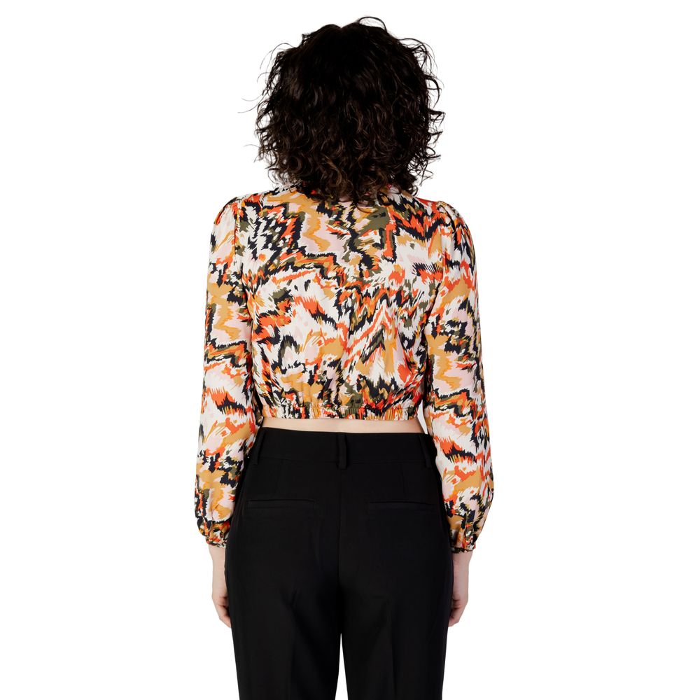 Orange Polyesterbluse