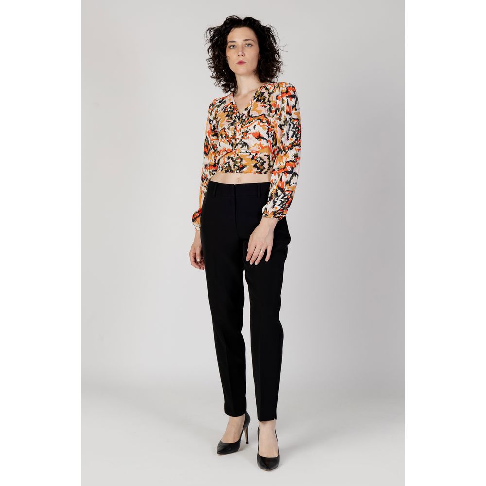 Orange Polyesterbluse