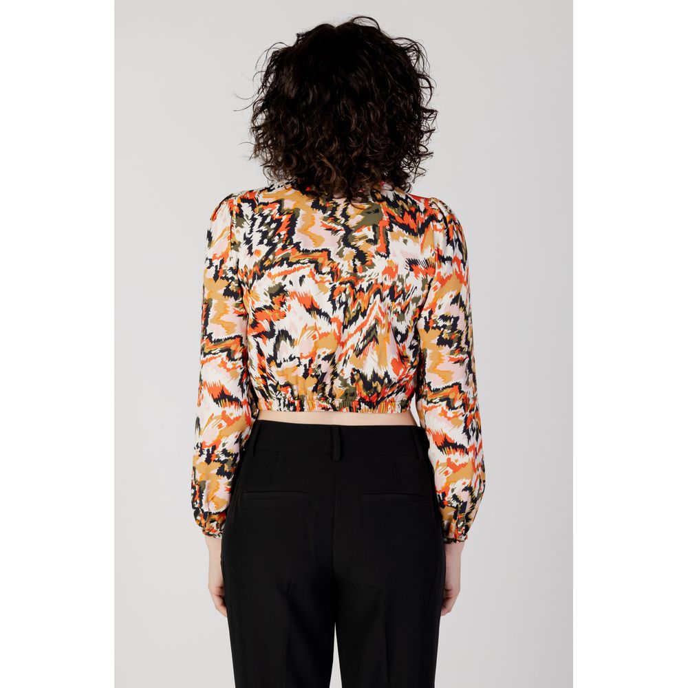 Orange Polyesterbluse