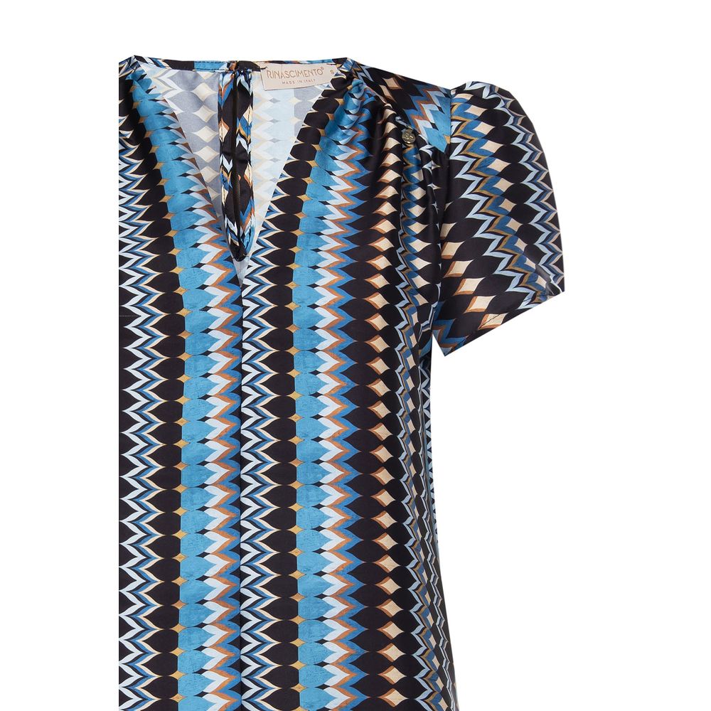 Türkisfarbene Polyesterbluse