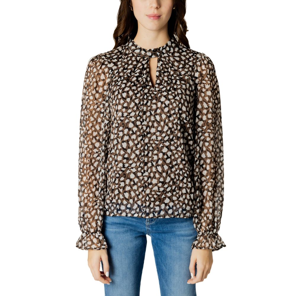 Schwarze Bluse aus recyceltem Polyester